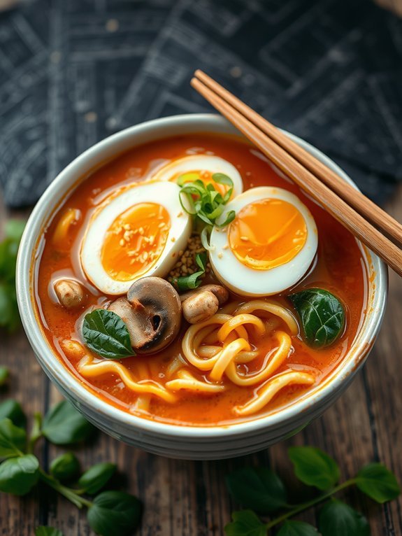 savory hot noodle soup