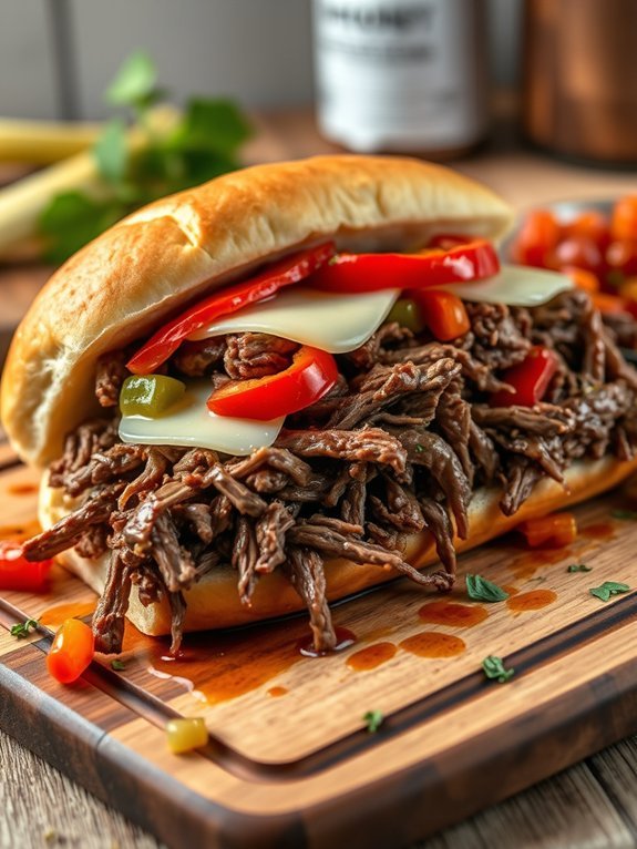 savory italian beef sandwiches