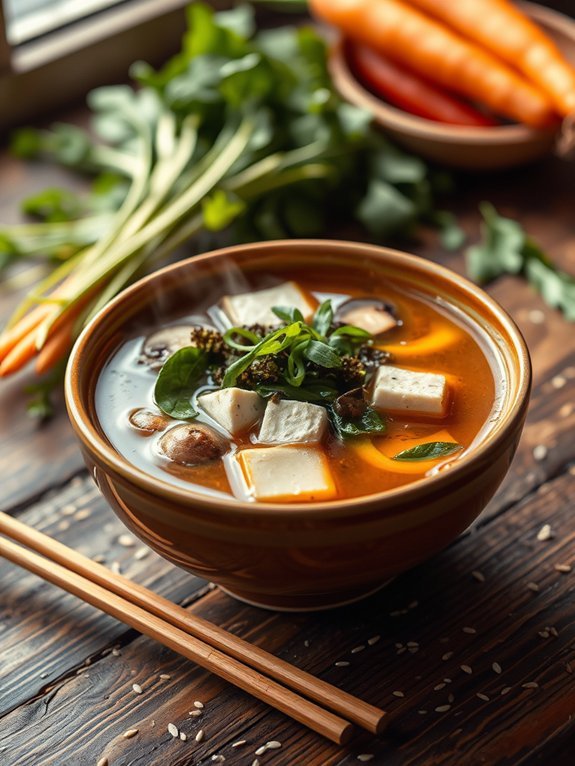 savory miso tofu soup