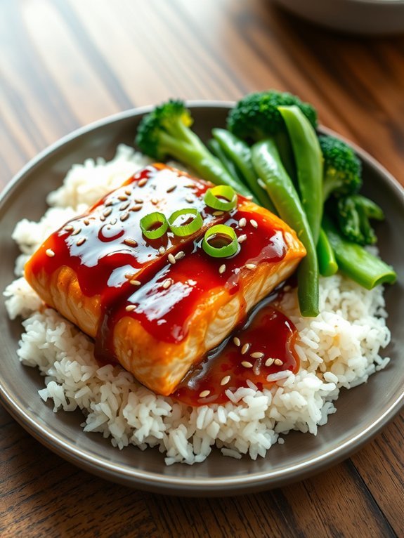 savory teriyaki salmon dish