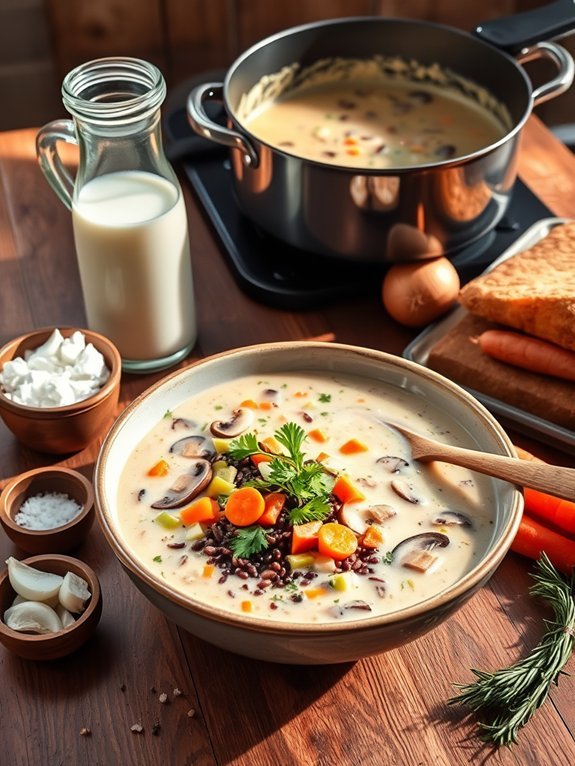 savory wild rice soup