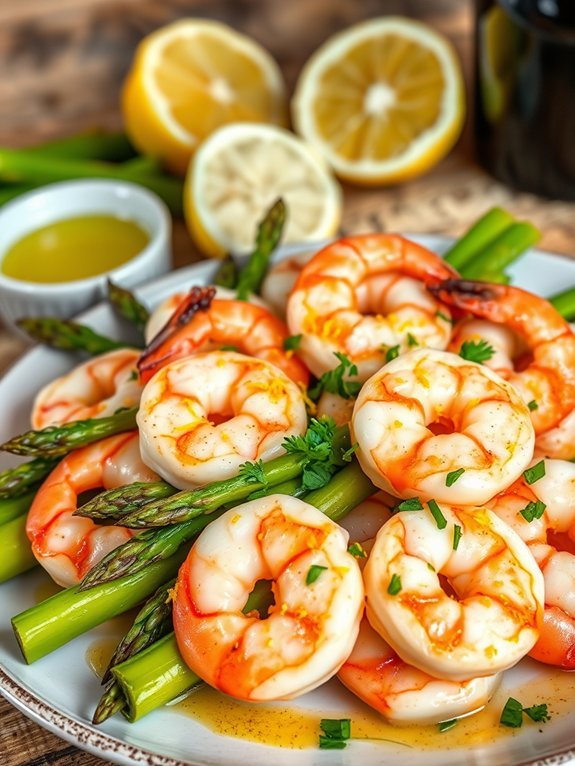 shrimp and asparagus dish