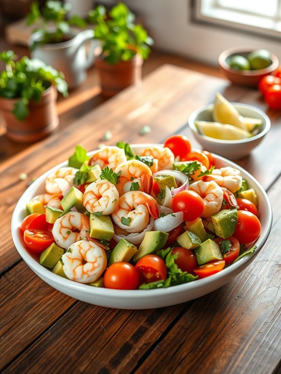 shrimp and avocado mix