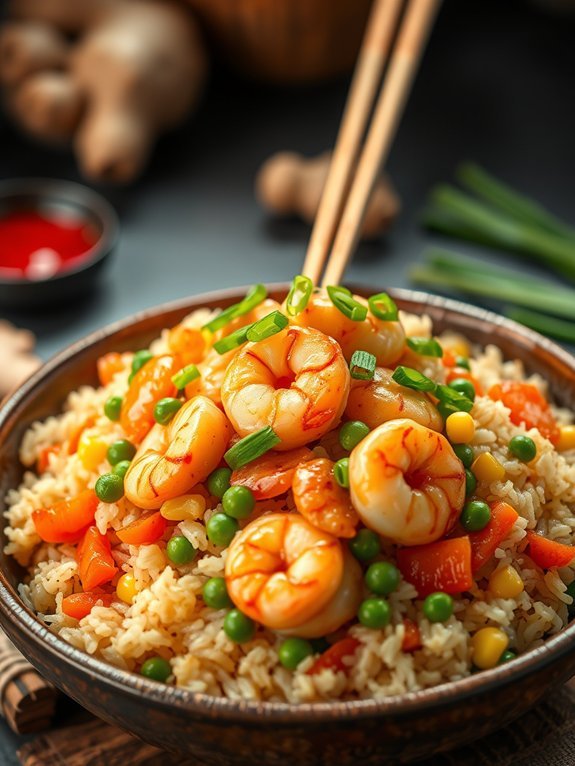 shrimp infused flavorful rice