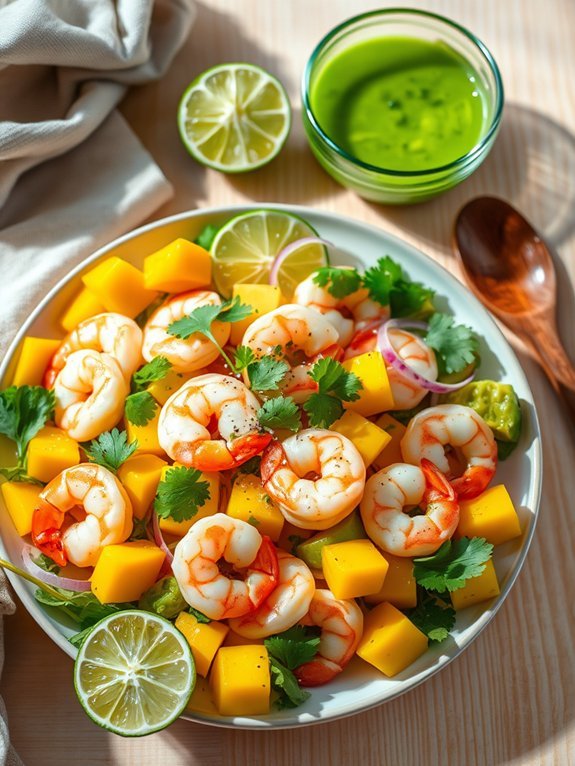 shrimp mango lime salad