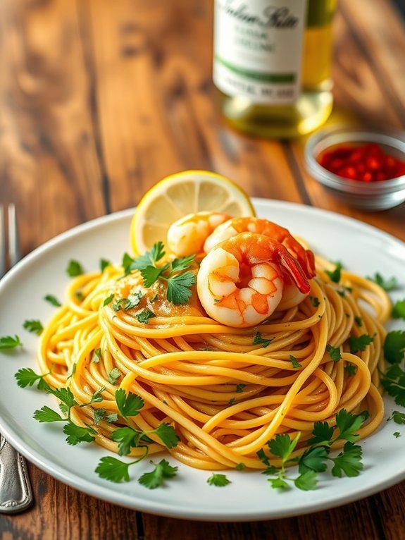 shrimp pasta garlic butter