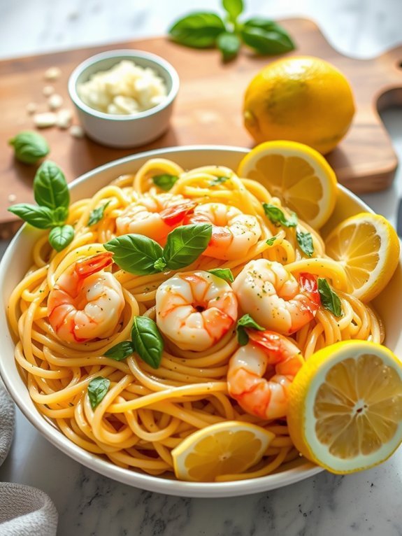 shrimp pasta with lemon