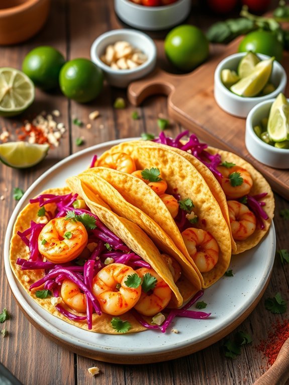 shrimp tacos with garlic