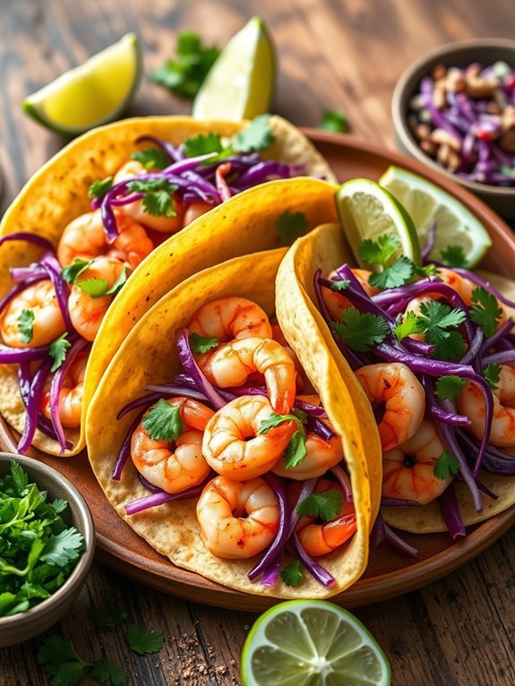 shrimp tacos with slaw