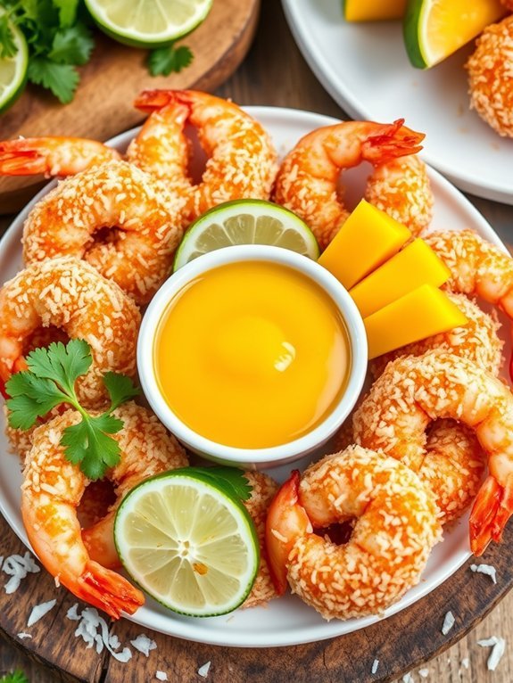 shrimp with mango sauce