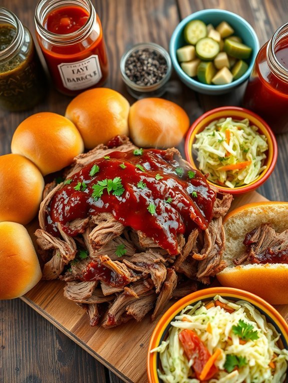 slow cooked shredded pork