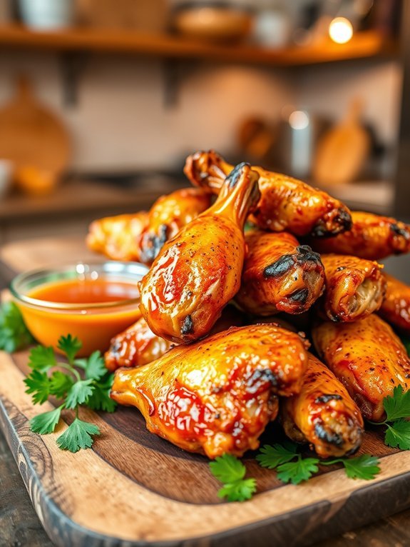 smoky flavored chicken wings