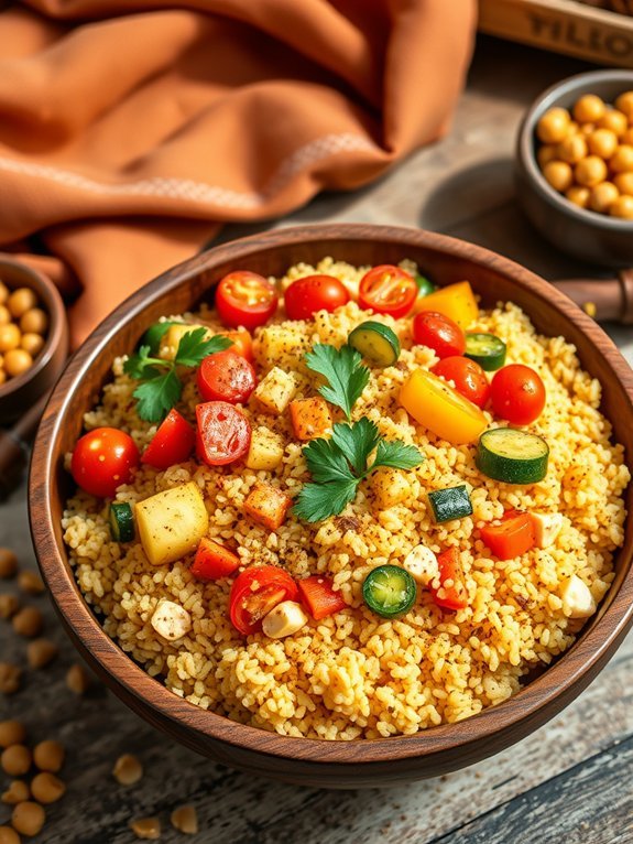 spiced vegetable couscous dish