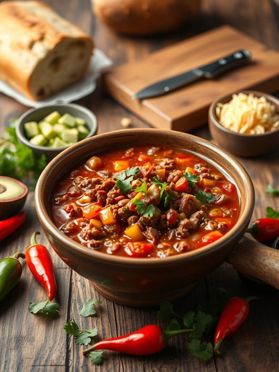 spicy beef chili dish