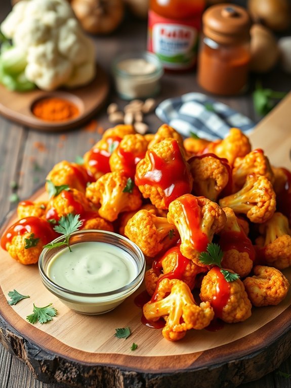 spicy cauliflower buffalo wings