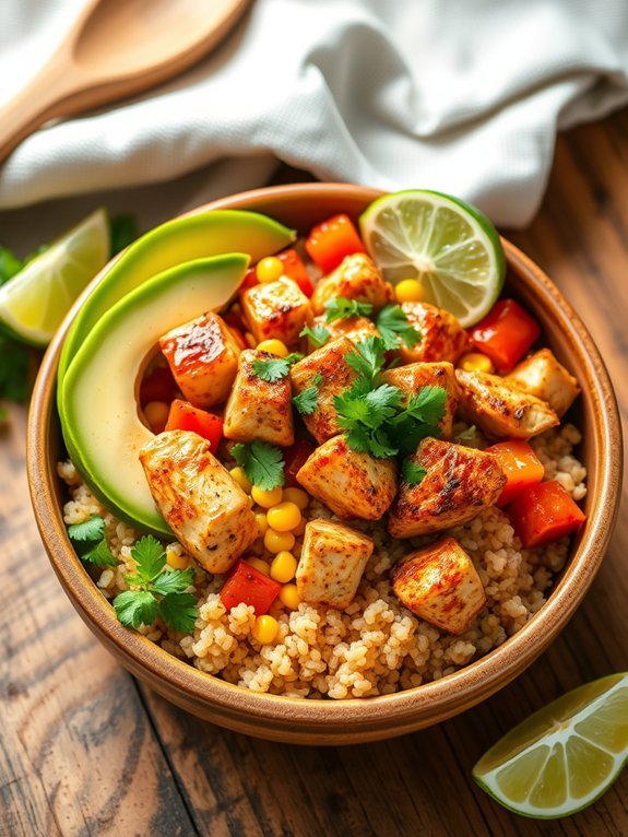 spicy chicken quinoa dish