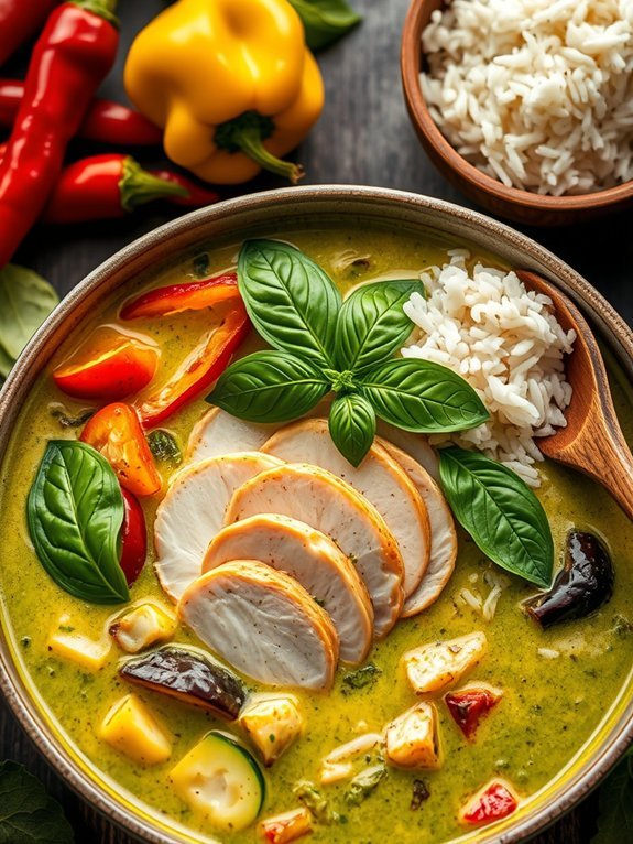 spicy coconut curry dish