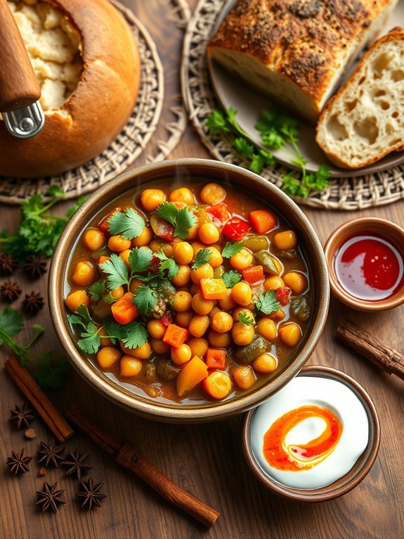 spicy mediterranean chickpea dish