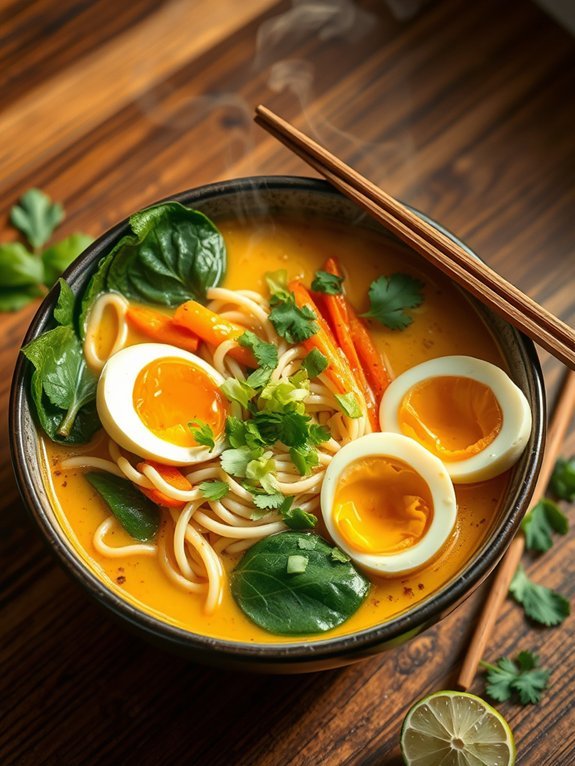 spicy noodle soup dish