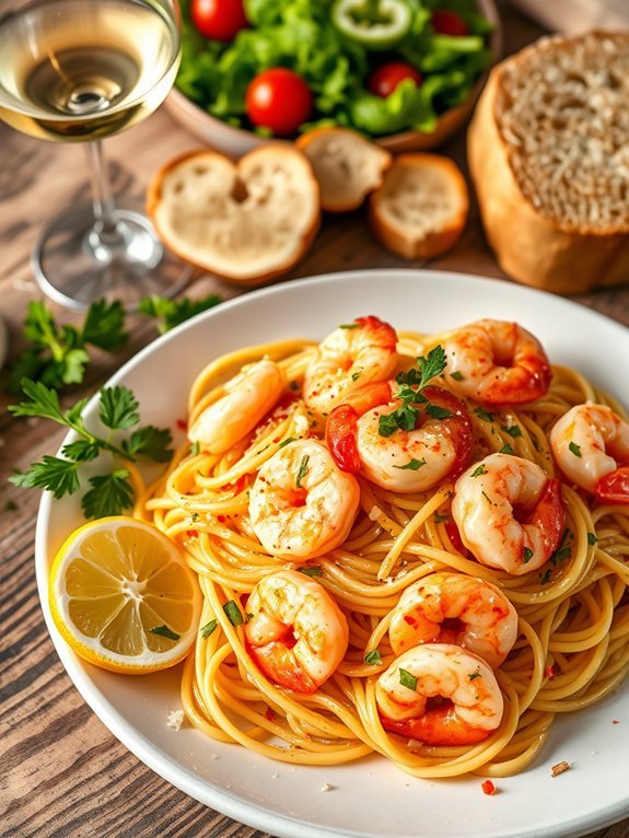 spicy shrimp pasta dish