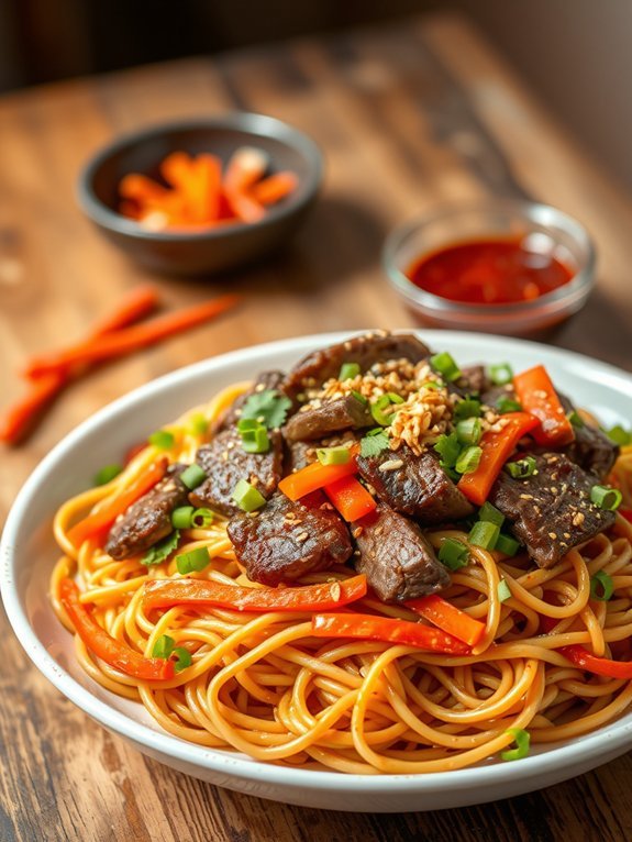 spicy sichuan beef noodles