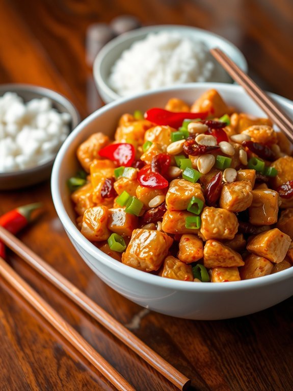 spicy stir fried chicken dish