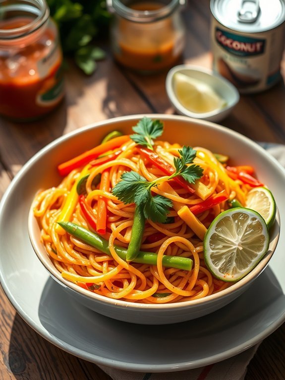 spicy thai noodle dish