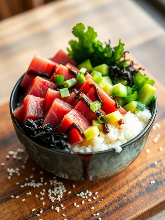 spicy tuna sushi bowl