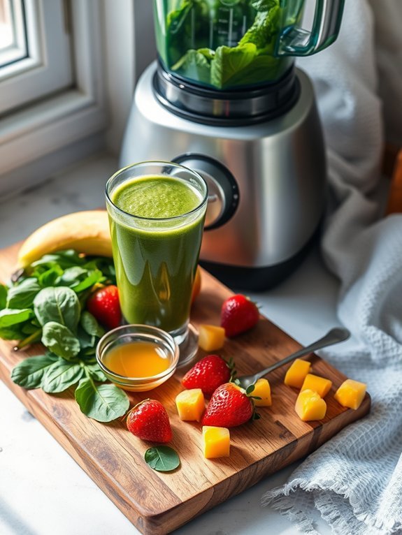 spinach and fruit smoothie