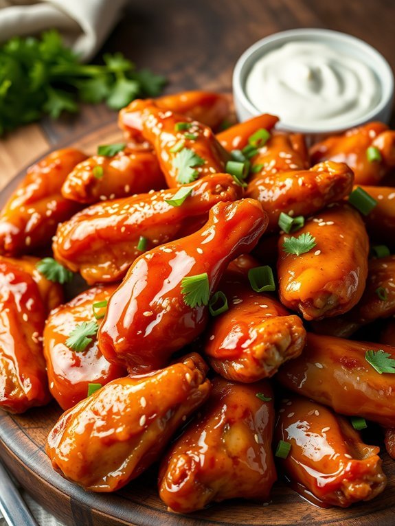 sticky sweet chicken wings