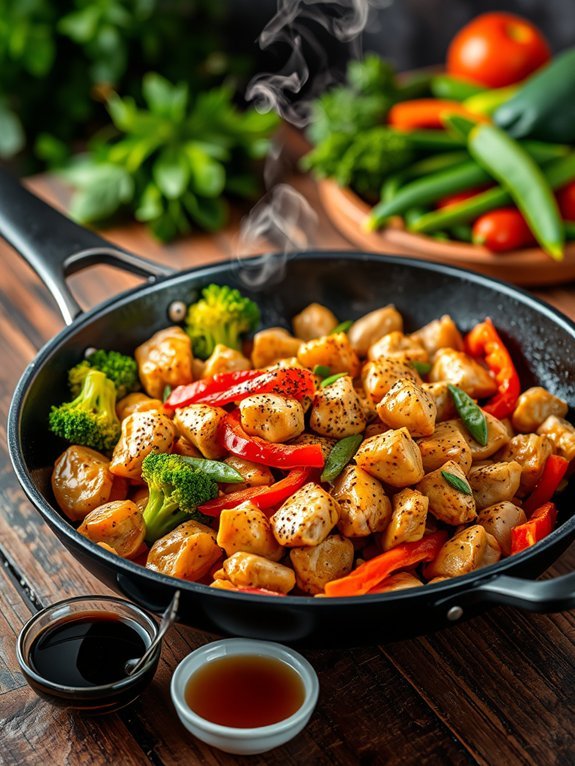 stir fried chicken and vegetables