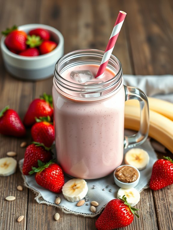 strawberry banana protein shake