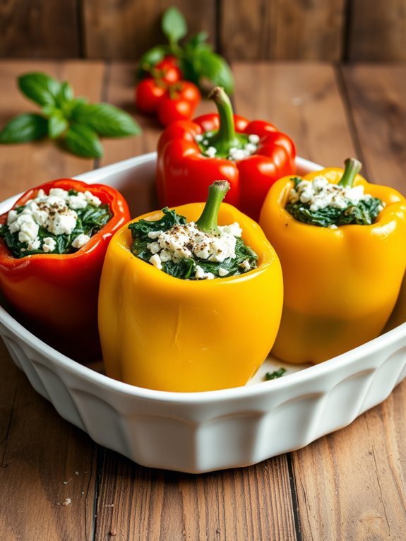 stuffed peppers with spinach