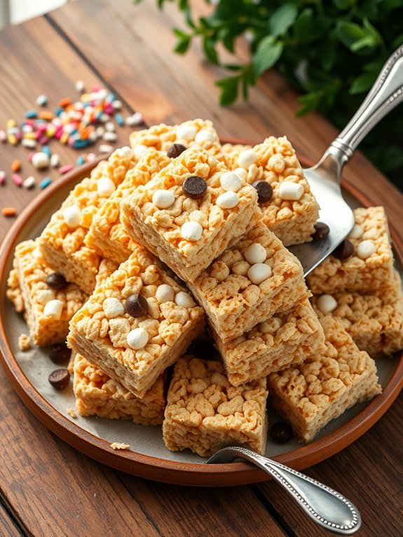 sweet crunchy marshmallow dessert