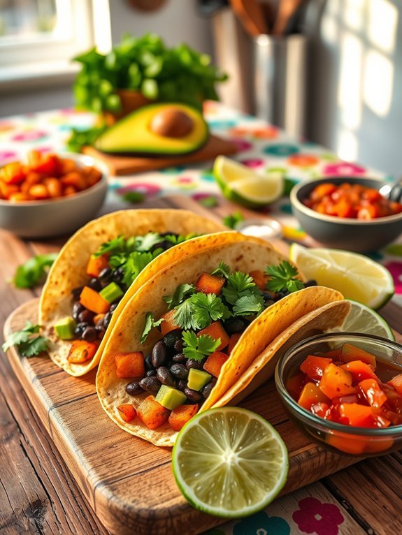 sweet potato black bean tacos