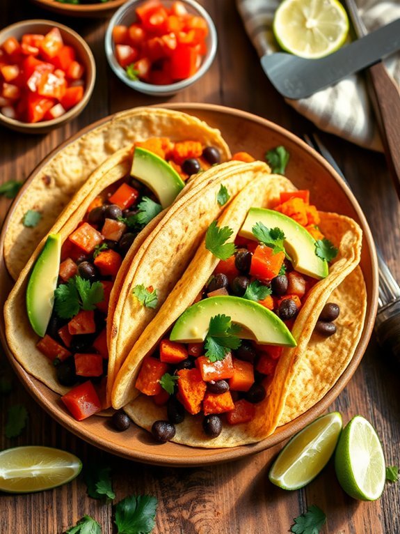 sweet potato black bean tacos