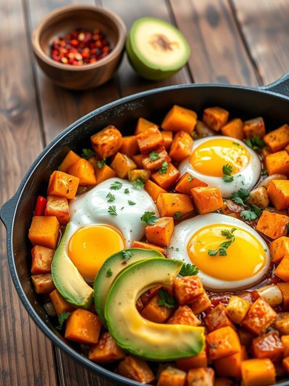 sweet potato eggs avocado