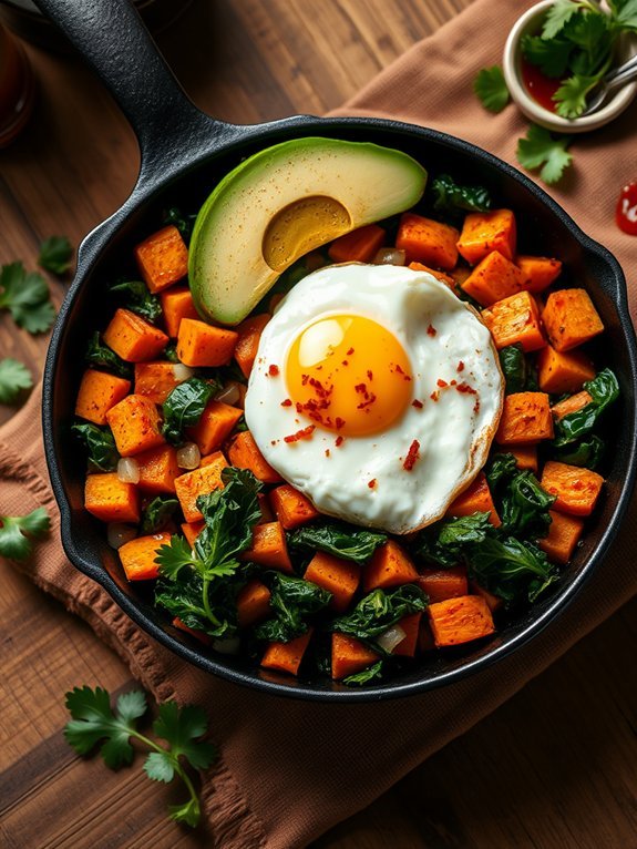 sweet potato kale dish