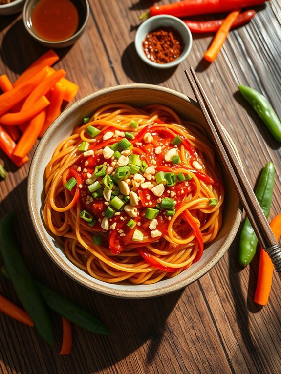 szechuan spice noodle dish