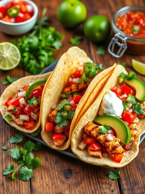 tacos with fresh salsa