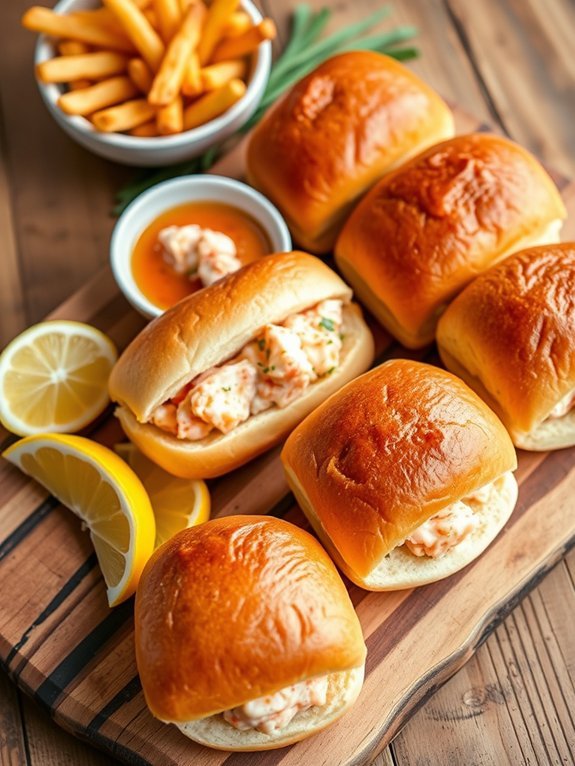 tasty seafood mini sandwiches