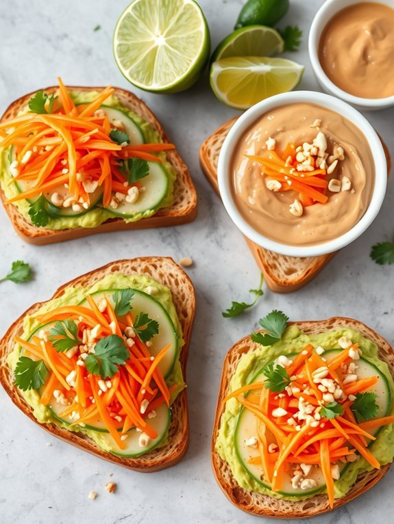 thai avocado toast delight