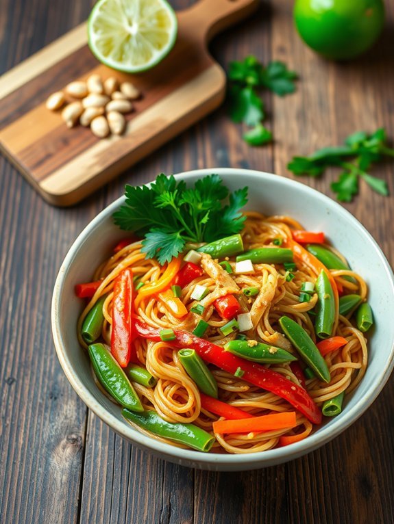 thai peanut noodle dish