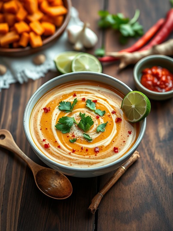 thai peanut sweet potato soup