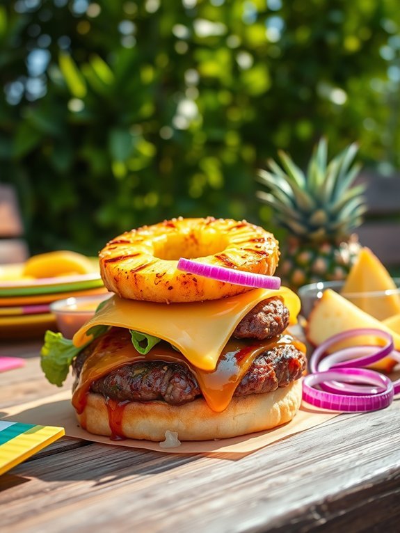 tropical flavored burger delight