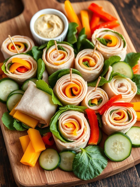 turkey and cheese wraps