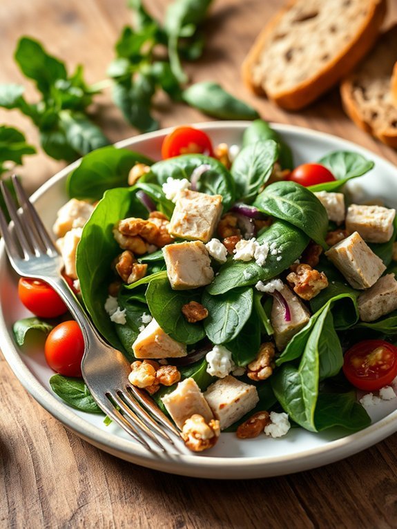 turkey and spinach salad