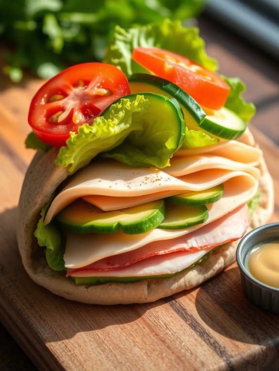 turkey avocado pita sandwich