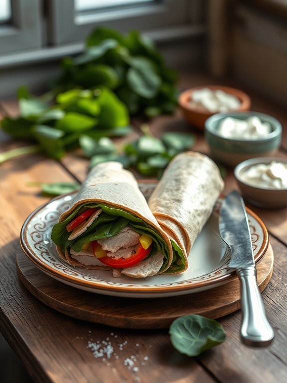 turkey spinach gluten free wrap