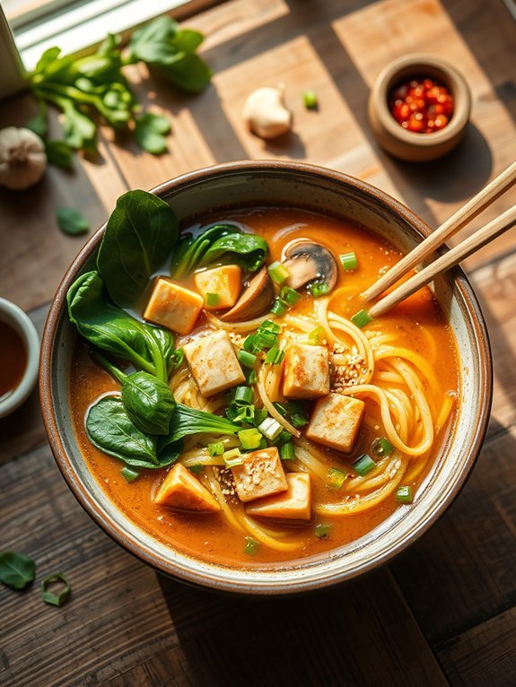 vegan ramen with tofu